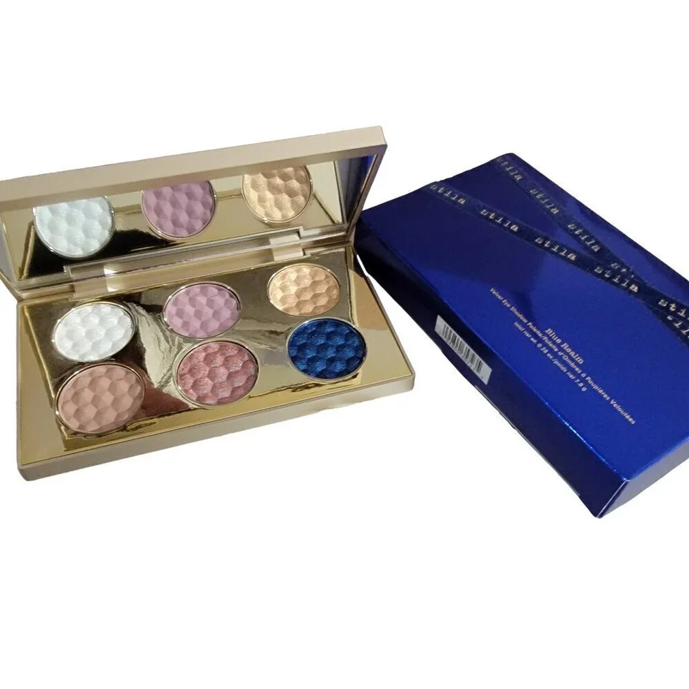 Stila Blue Realm Eyeshadow Velvet Cream Powder  Palette Beauty Gifts NEW in Box